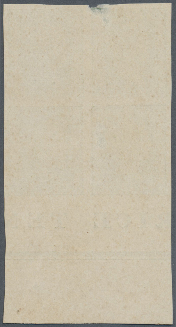 (*) Indien: 1854/1883 Reprint Of Lithographed 2a. Green On Unwatermarked Yellowish Wove Paper (Spence 79), Bottom Margin - Autres & Non Classés