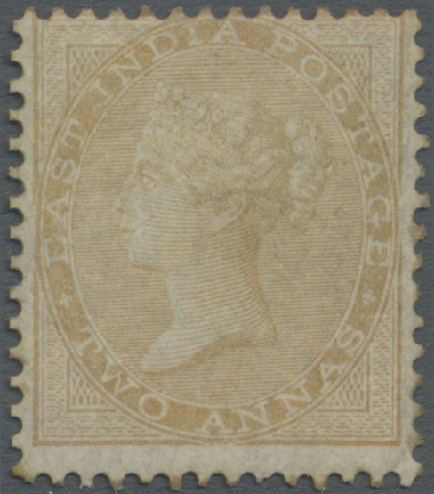 * Indien: 1856-64 QV 2a. Yellow-buff, Mint Lightly Hinged, Perf Tips Slightly Browned But Still A Very Fine And Attracti - Other & Unclassified