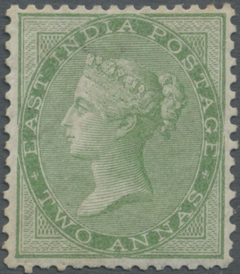 (*) Indien: 1856-64 UNISSUED 2a. Yellow-green, Unused Without Gum, A Few Slightly Shortened Perfs At Foot, Still Fresh A - Other & Unclassified