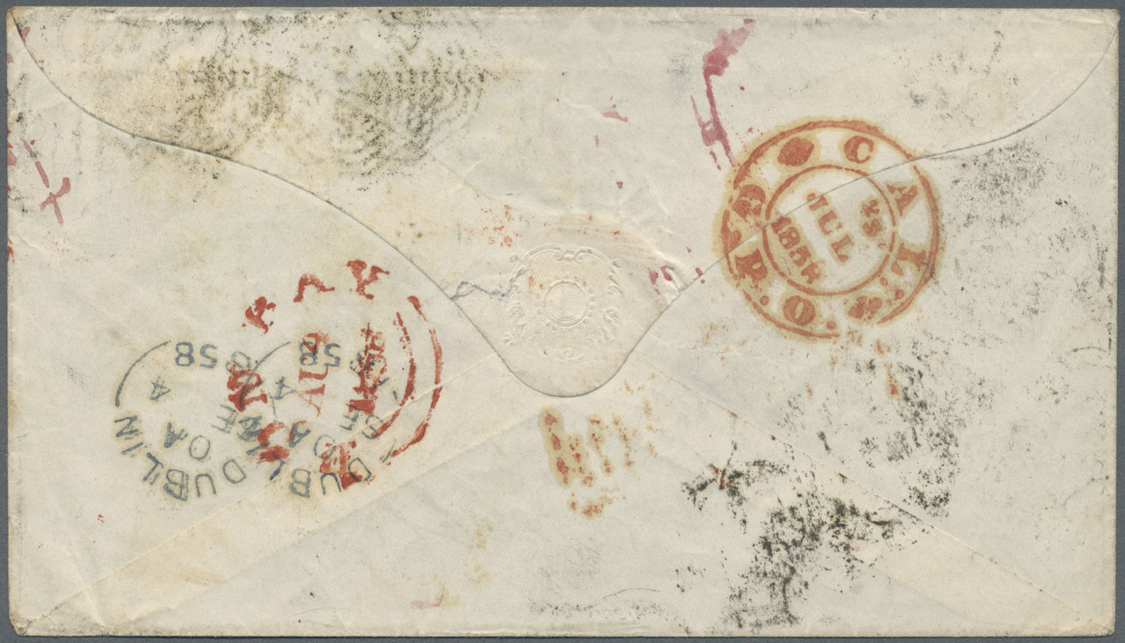 Br Indien: 1858-81: Four Covers From India To Ireland With Various Frankings (6a. (1858 Cover), 4a. (1860), 6a8p. (1864) - Other & Unclassified