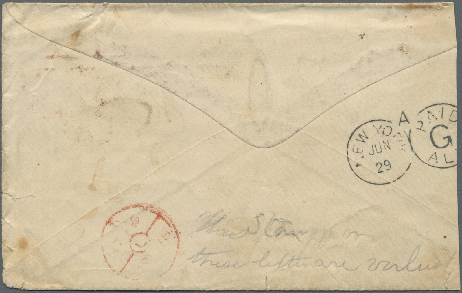 Br Indien: 1859-1873 Three Covers From India To The U.S.A. Franked With East India Adhesives, With 1) Entire Letter 1859 - Autres & Non Classés