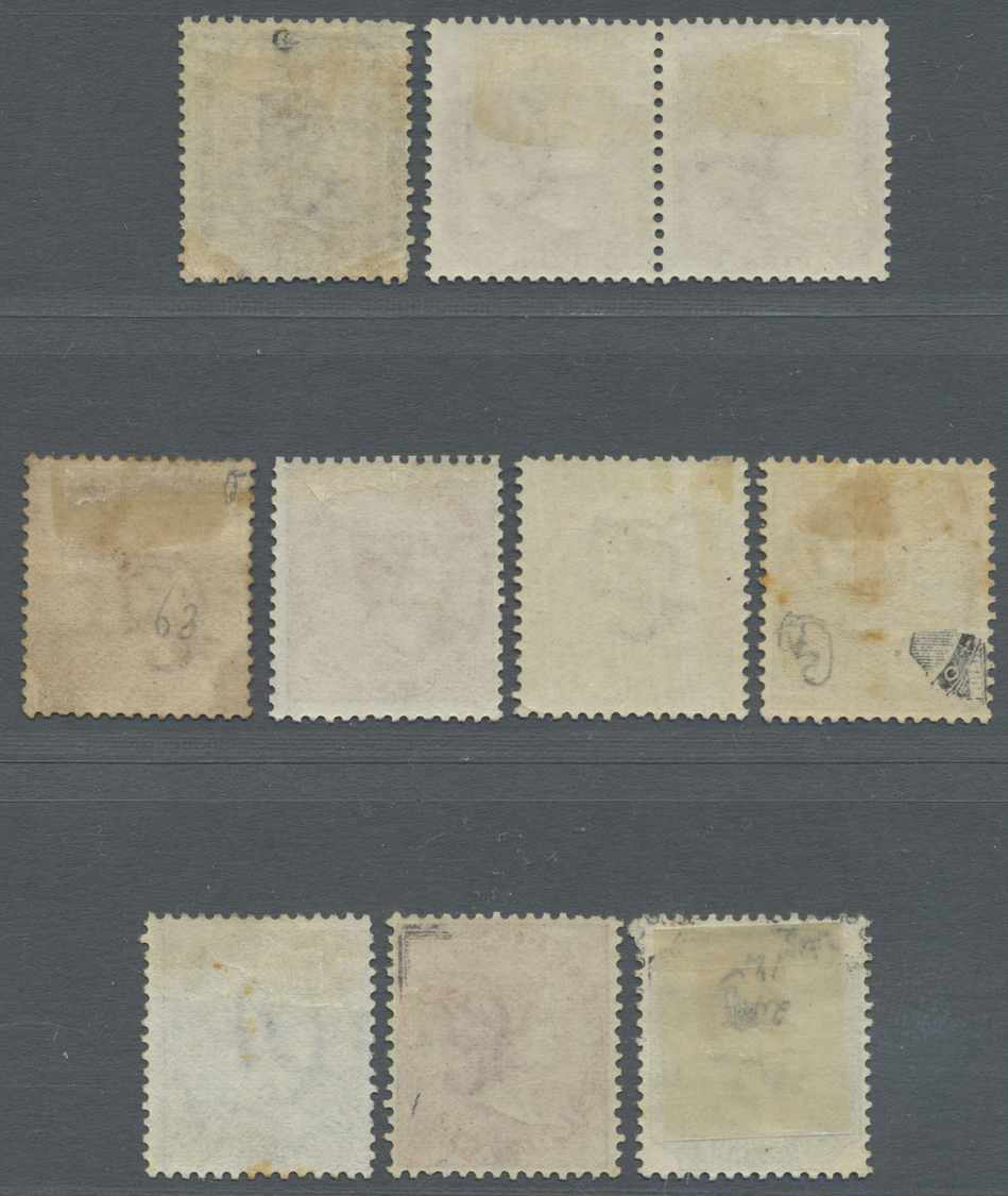 * Indien: 1865-73: Group Of 10 Mint Stamps, Wmk 'Elephant', Including 8p. Pair And Single, 1a. Brown, The Singles 2a. Or - Other & Unclassified