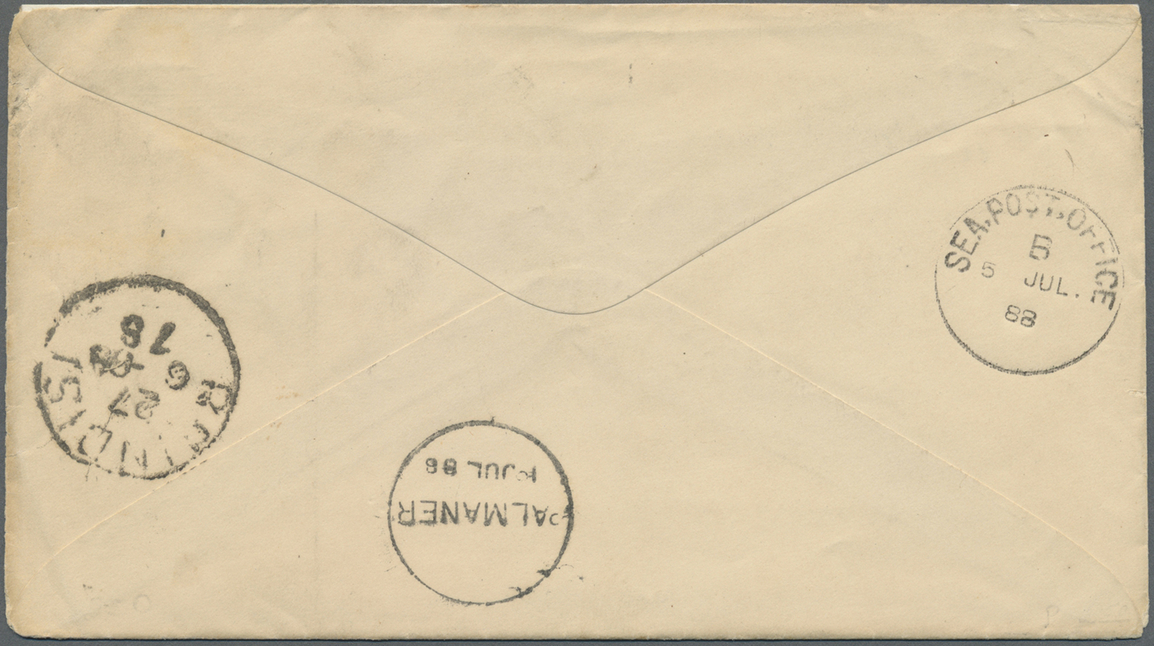 Br/GA Indien: 1887-1902: Four Covers And Postal Stationery Items From India To The U.S.A. And One Cover (1888) From Alam - Other & Unclassified