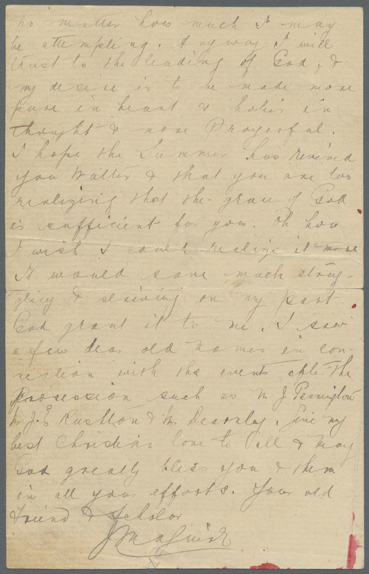 Br Indien - Feldpost: 1895. Letter Written From Cpl Maguire Serving In The '1st Kings Royal Rifles' Headed 'Camp Doslai, - Military Service Stamp