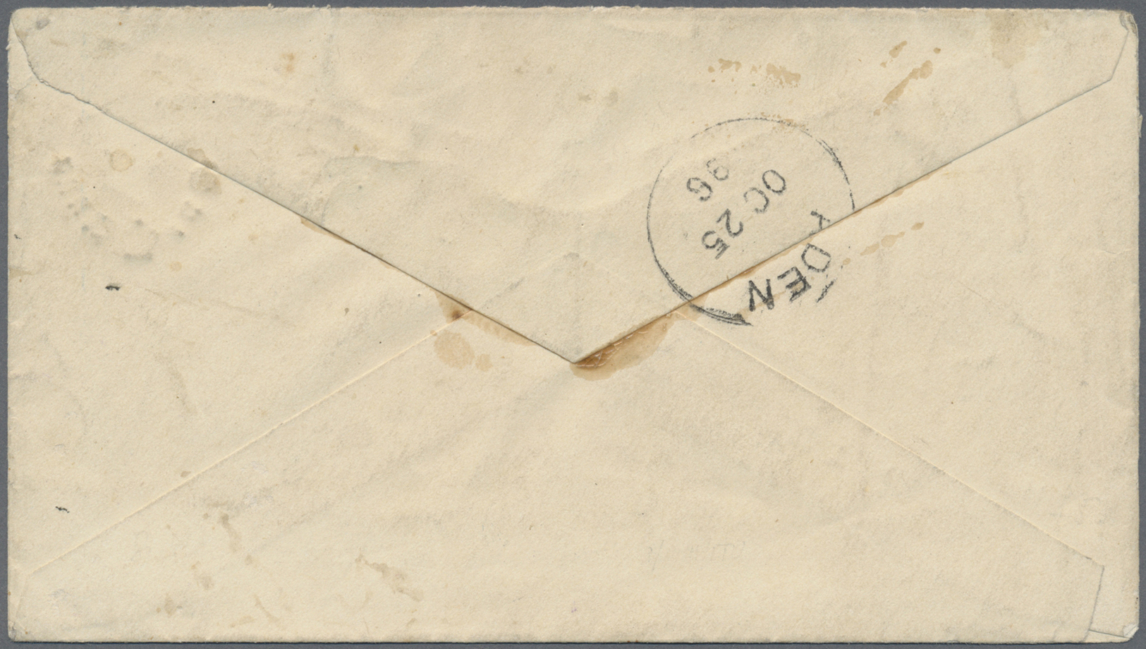 GA Indien - Feldpost: 1896: Soldiers' & Seamen's Envelope 1a. On 9p. Used From Suakim To ADEN, Sent From A Member Of The - Franchise Militaire