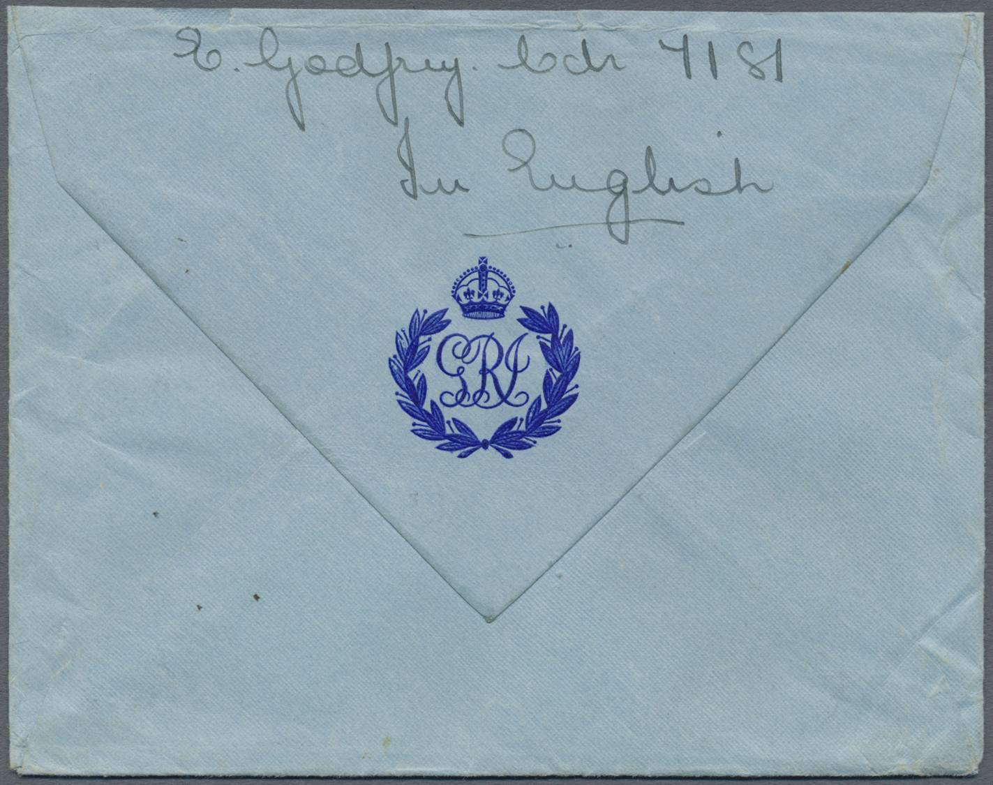 Br Indien - Feldpost: 1946. Air Mail Envelope Headed 'On Active Service' Written From 'E. Godfrey, Corporal 7181' Addres - Military Service Stamp