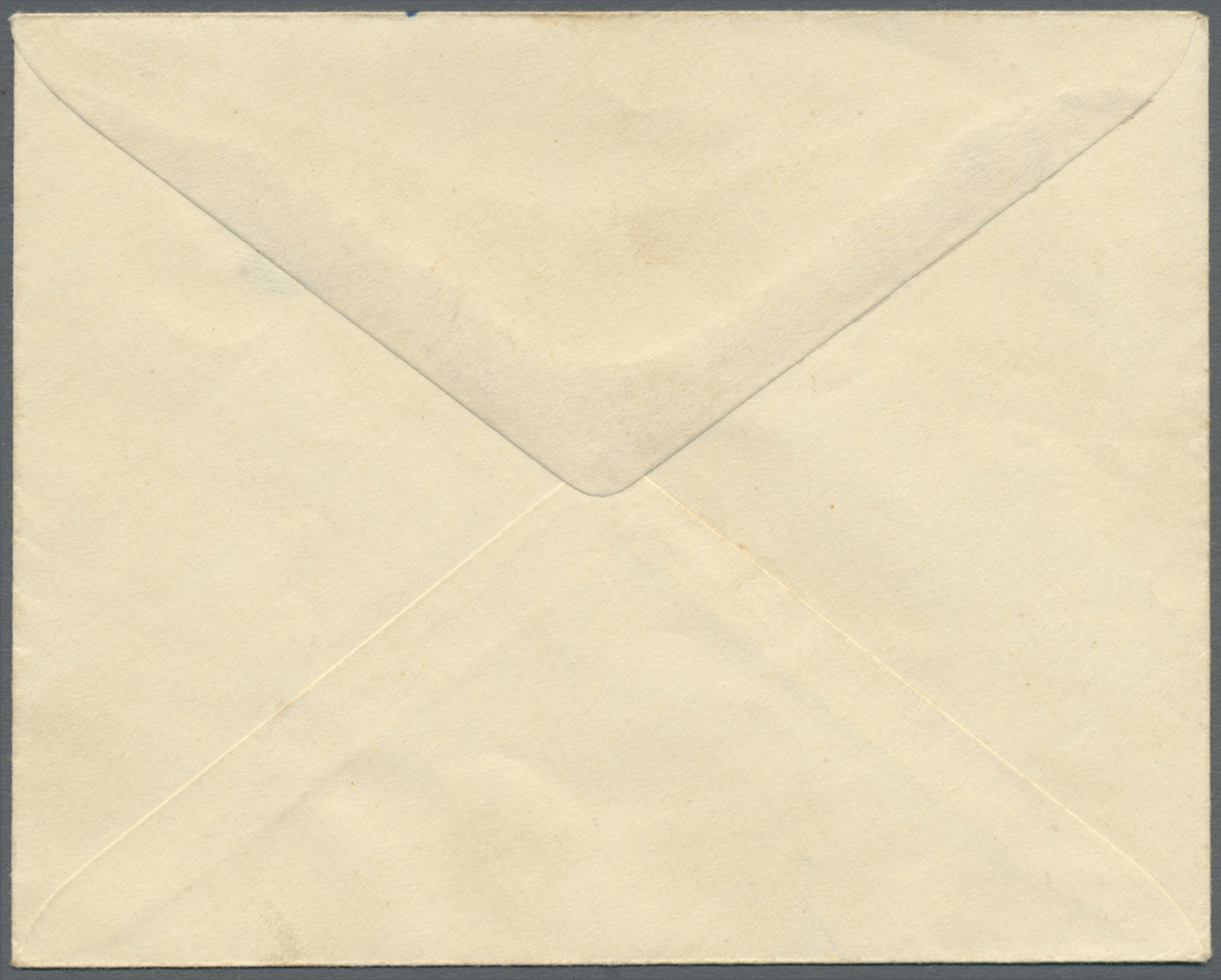 GA Indien - Ganzsachen: 1922/26 Postal Stationery Envelope KGV. 1a., ALBINO (colorless Embossing), Unused With A Bluish - Unclassified