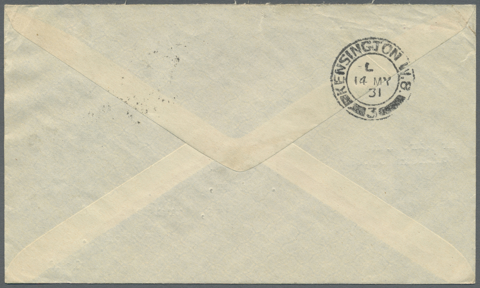 Br Indien - Flugpost: 1931. Air Mail Envelope Addressed To London Bearing Lndia SG 221, 3a Blue And SG 225, 12a Rose Red - Airmail