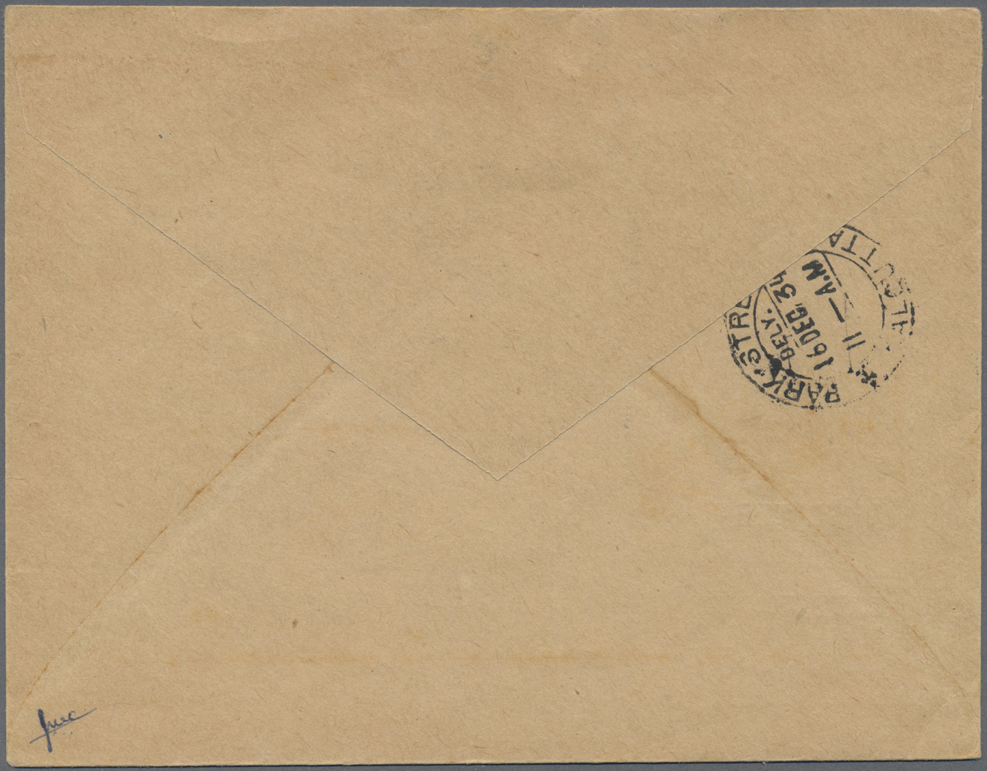 Br Indien - Raketenpost: 1934, "The Statesman" Rocket Mail Unsealed Envelope With Label "Ship To Shore" And S. L. "By Ro - Other & Unclassified