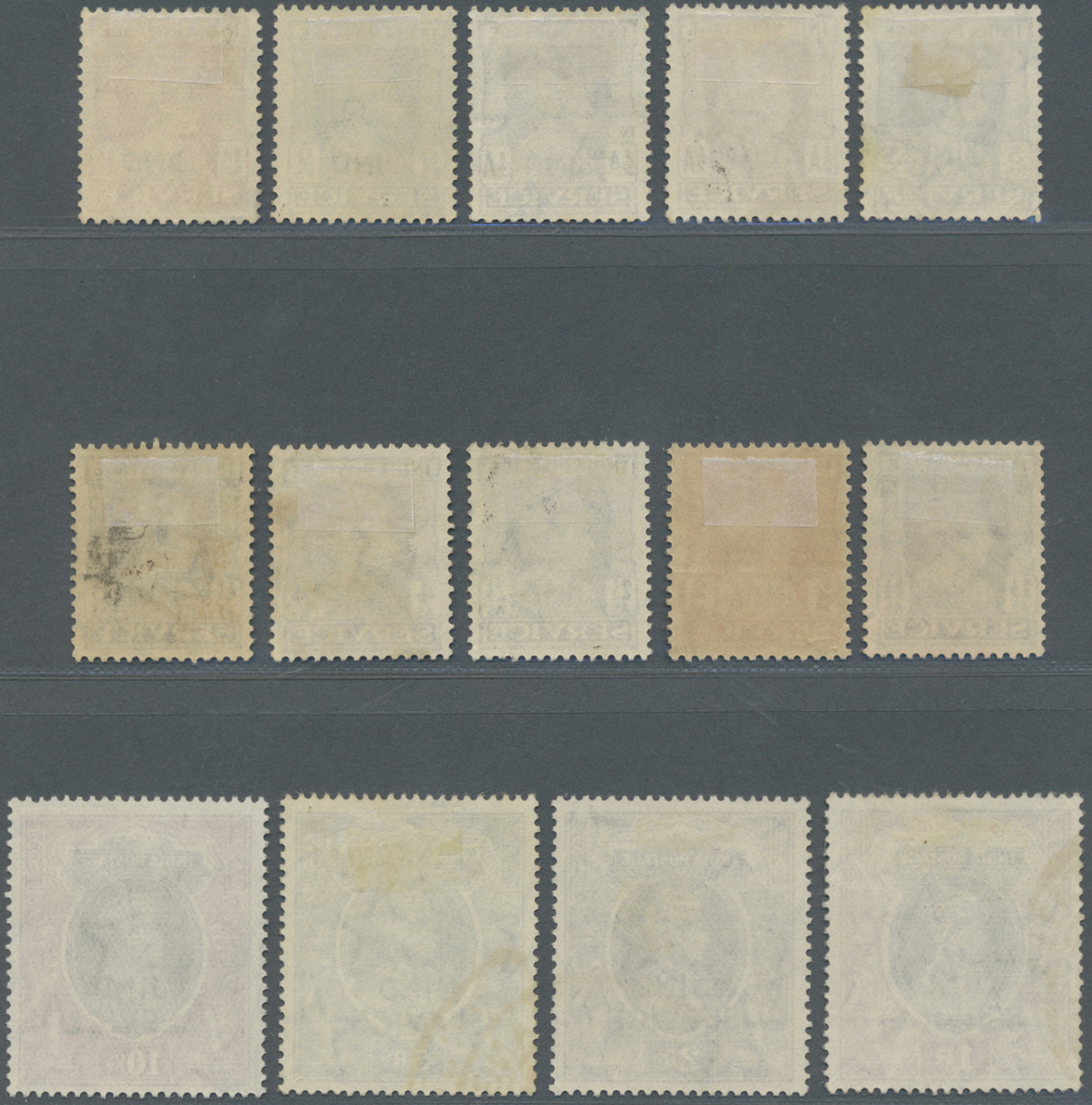 O Indien - Konventionalstaaten: JIND-Officials 1937-42: KGVI. Complete Set Of 14 Up To 10r., Optd. "JIND" (Anna Values) - Autres & Non Classés