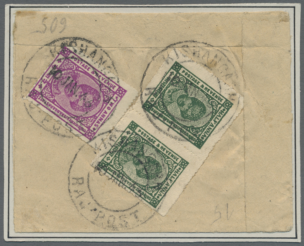 Br Indien - Feudalstaaten: KISHANGARH: 1900-1945, Lot With Four Different Covers: Single Franking With Mi.-Nr. 6, Two Co - Autres & Non Classés