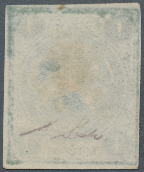 (*) Iran: 1870, Baqeri Issue 1 Sh. Blue Type II, Mint No Gum, Full Margins On All Sides, Two Tiny Thins At Center, A Ver - Iran