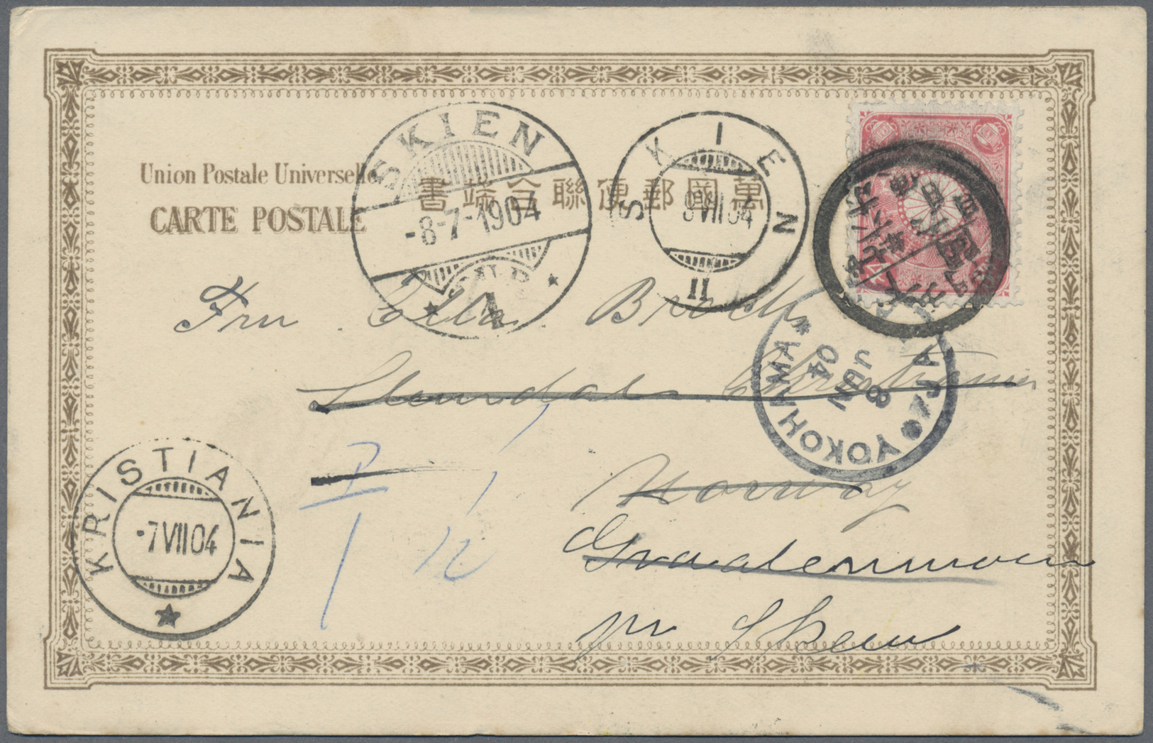 /Br Japan: 1904/40, Ppc (4) And Printed Matter Envelope (1, By Tokyo Post Office) All Used Foreign Inc. To Norway (2, 19 - Other & Unclassified