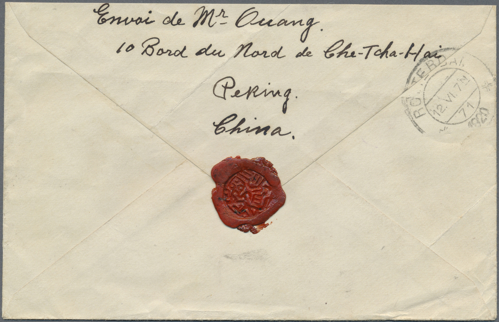 Br Japanische Post In China: 1920. Registered Envelope Addressed To Holland Bearing Japanese Post Office In Shanghai SG - 1943-45 Shanghai & Nankin