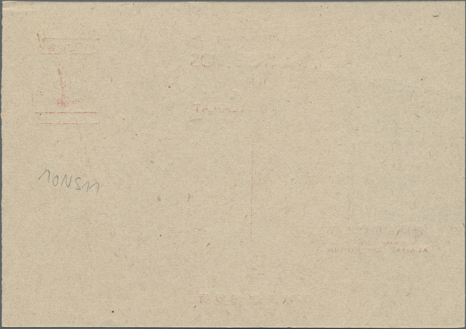 GA Japanische Besetzung  WK II - NL-Indien / Sumatra / Dutch East Indies: Navy Civil Govt., 1943, Anchor Card 4 C. (3): - Indonesia