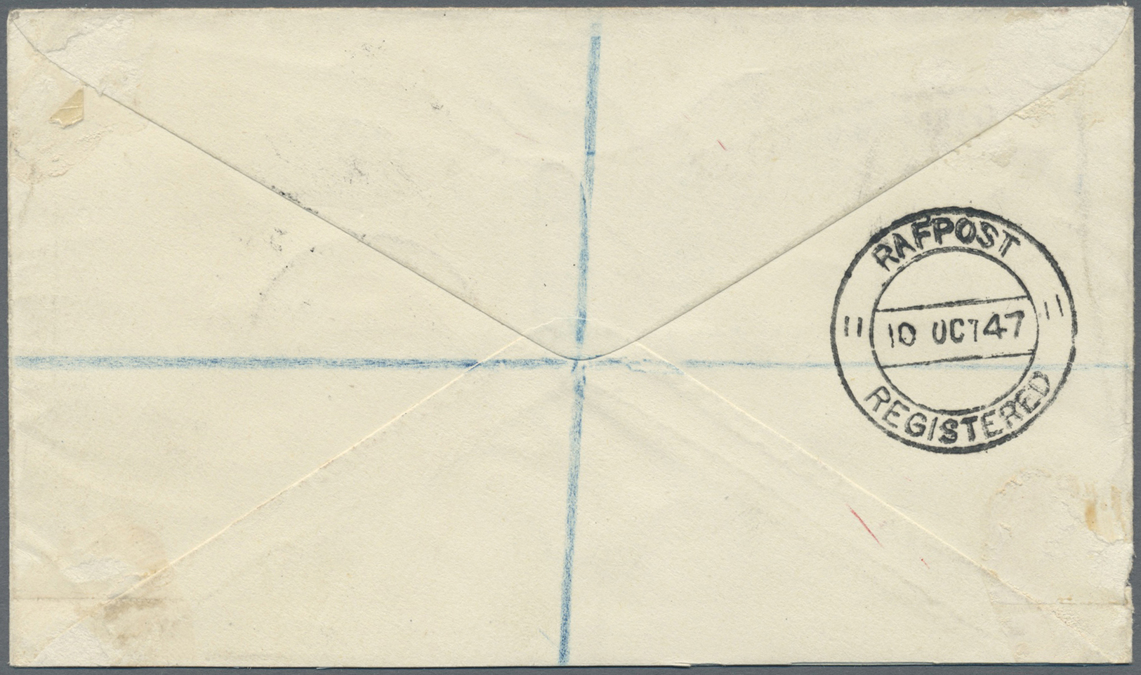 Br Japan - Besonderheiten: 1947. Registered Envelope Addressed To Scotland Bearing Great Britain SG 486, 1d Pale Scarlet - Autres & Non Classés