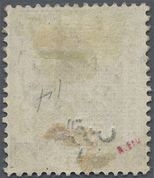 * Jordanien: 1922, 3/10 P. Instead Of 2/10 P. On 2 M. Blueishgreen, Mint Hinged, Signed Eid, SG Catalogue Value 120 GBP - Jordan