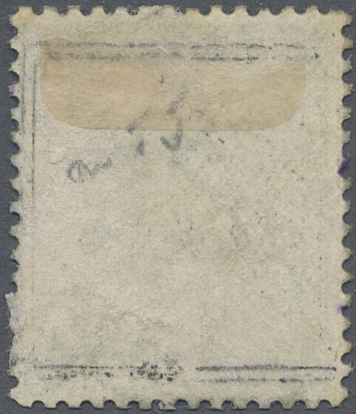 O Jordanien: 1923, 5/10 P. On 2 M. Blueishgreen Showing Violet Overprint, Ms. Fiscally Used, Fine, Michel Unpriced -,- - Jordan