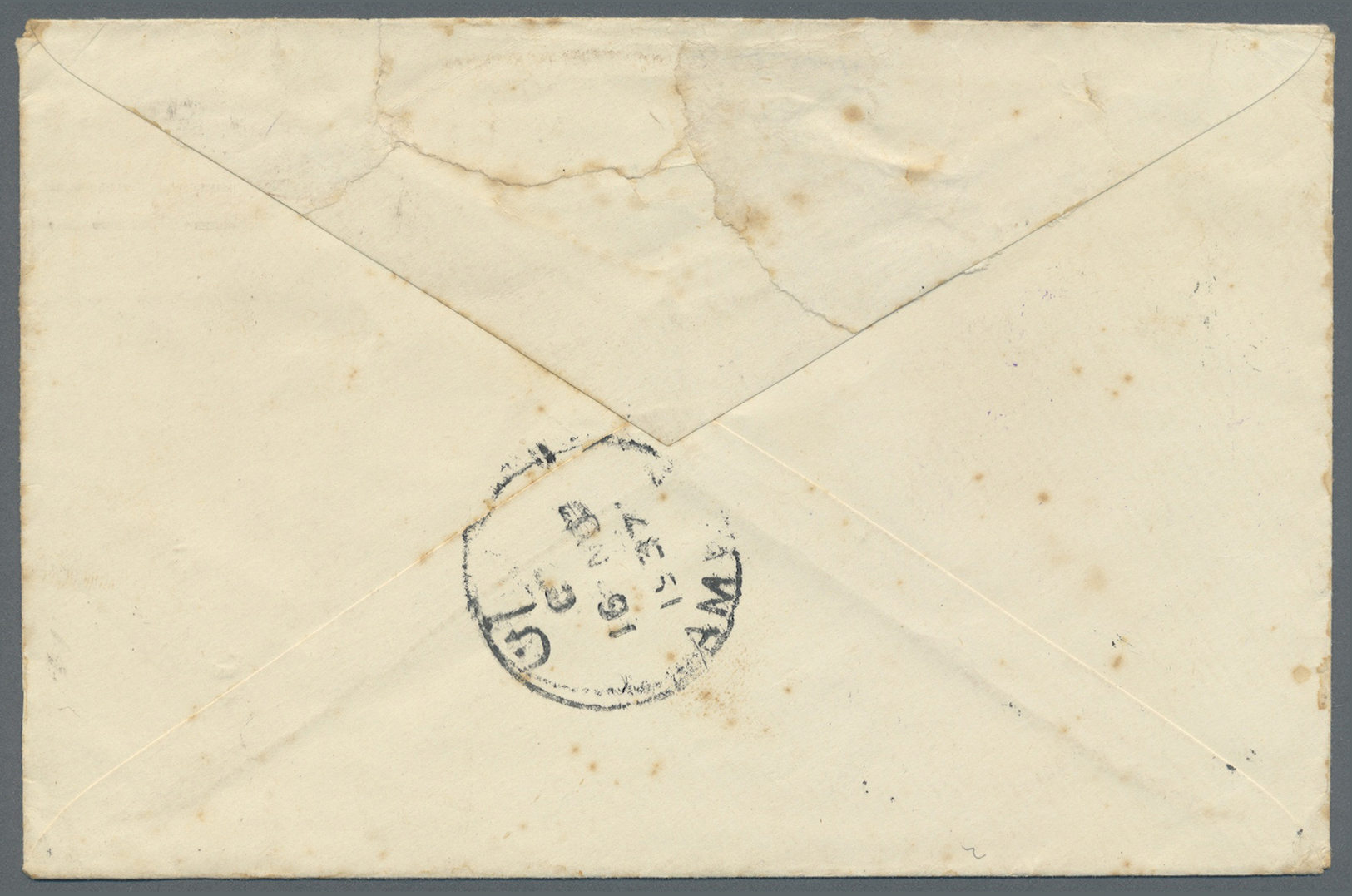 Br Jordanien: 1937. Envelope Bearing Great Britain SG 464, 1½d Brown Tied By 'Post Early In The Day' Slogan Addressed To - Jordanie