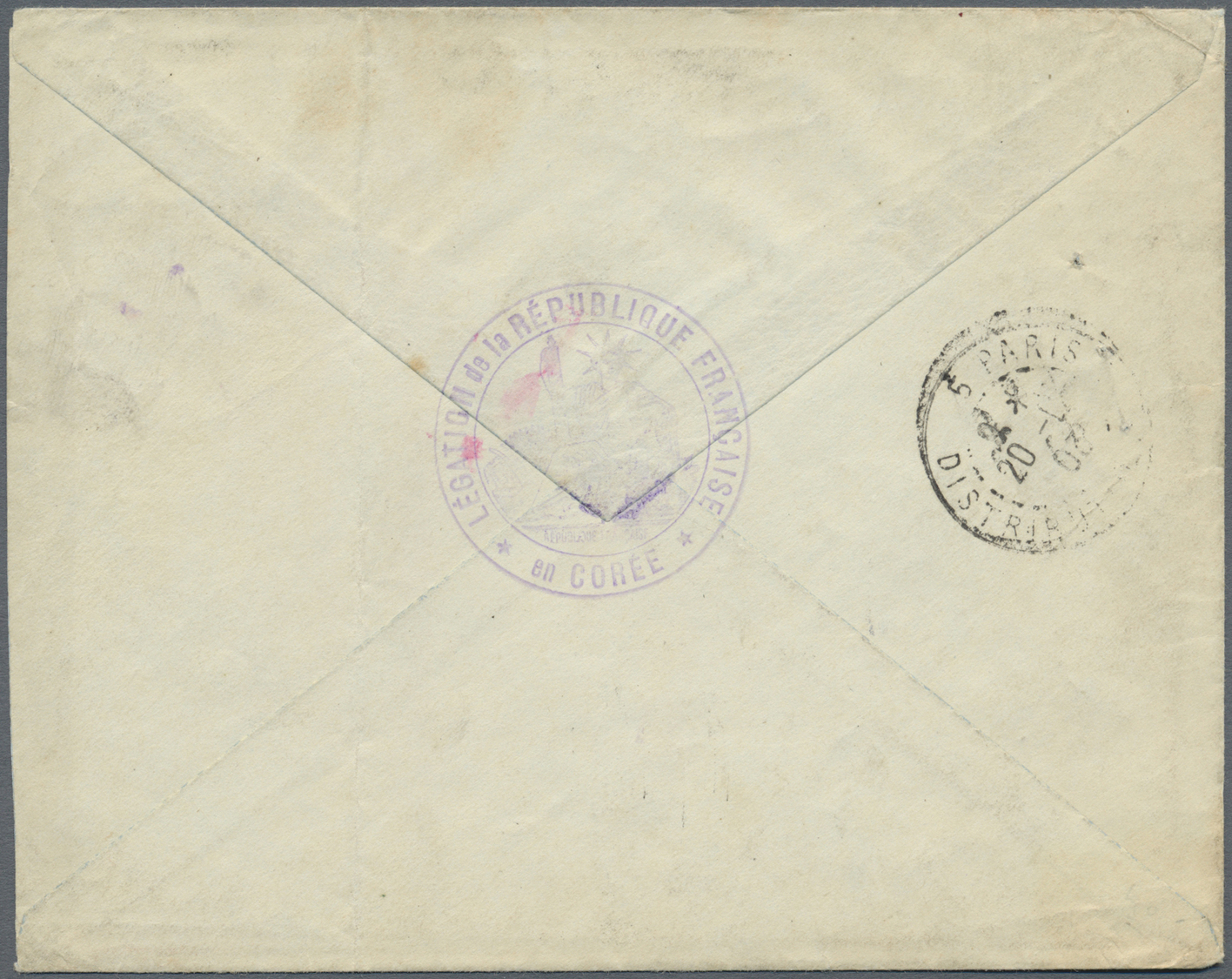 Br Korea: 1902. Envelope Written From The &lsquo;French Legation In Coree' Addressed To France Bearing SG 30b, 15ch Brig - Corée (...-1945)
