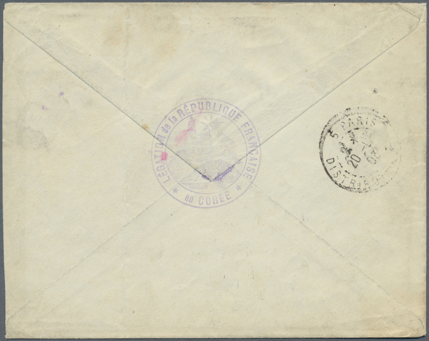 Br Korea: 1902. Envelope Written From The &lsquo;French Legation In Coree' Addressed To France Bearing SG 30b, 15ch Brig - Korea (...-1945)