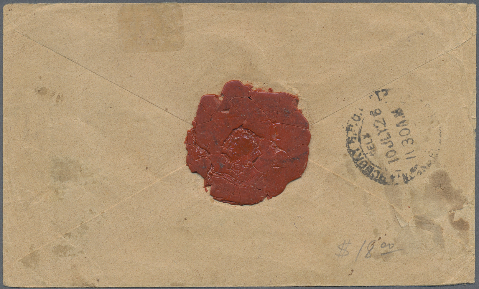 Br Kuwait: 1926, 1 A (ovpt. Inverted), 2 A.  (ovpt. Inverted) And 3 A. Bottom Margin Copy Tied "KUWAIT 24 JUN 26" To Reg - Koweït