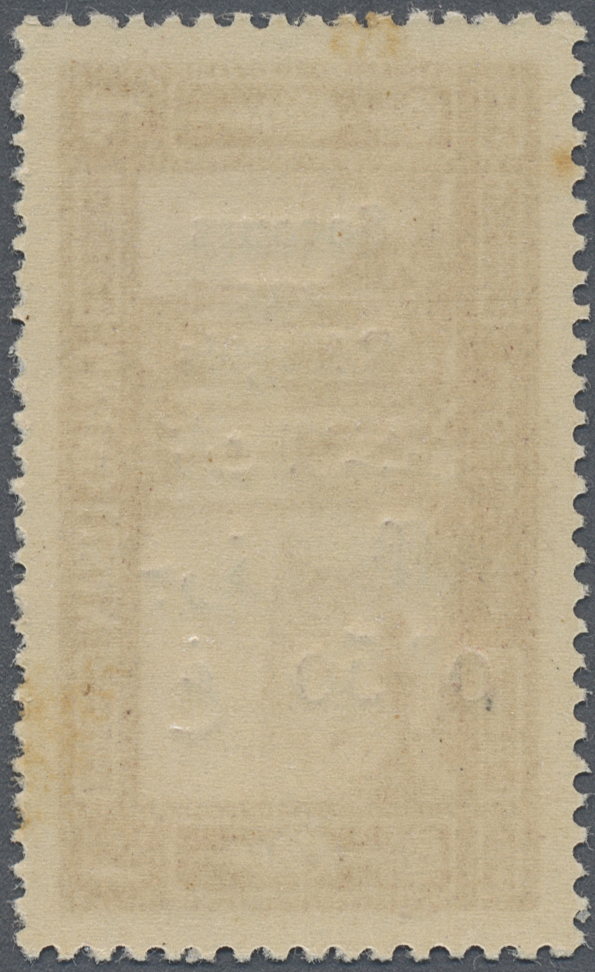 ** Libanon: 1926, War Refugee Relief, 1pi. + 0.50pi. Red, Vertical Blue Overprint (which Was Used For The Vertical Desig - Lebanon