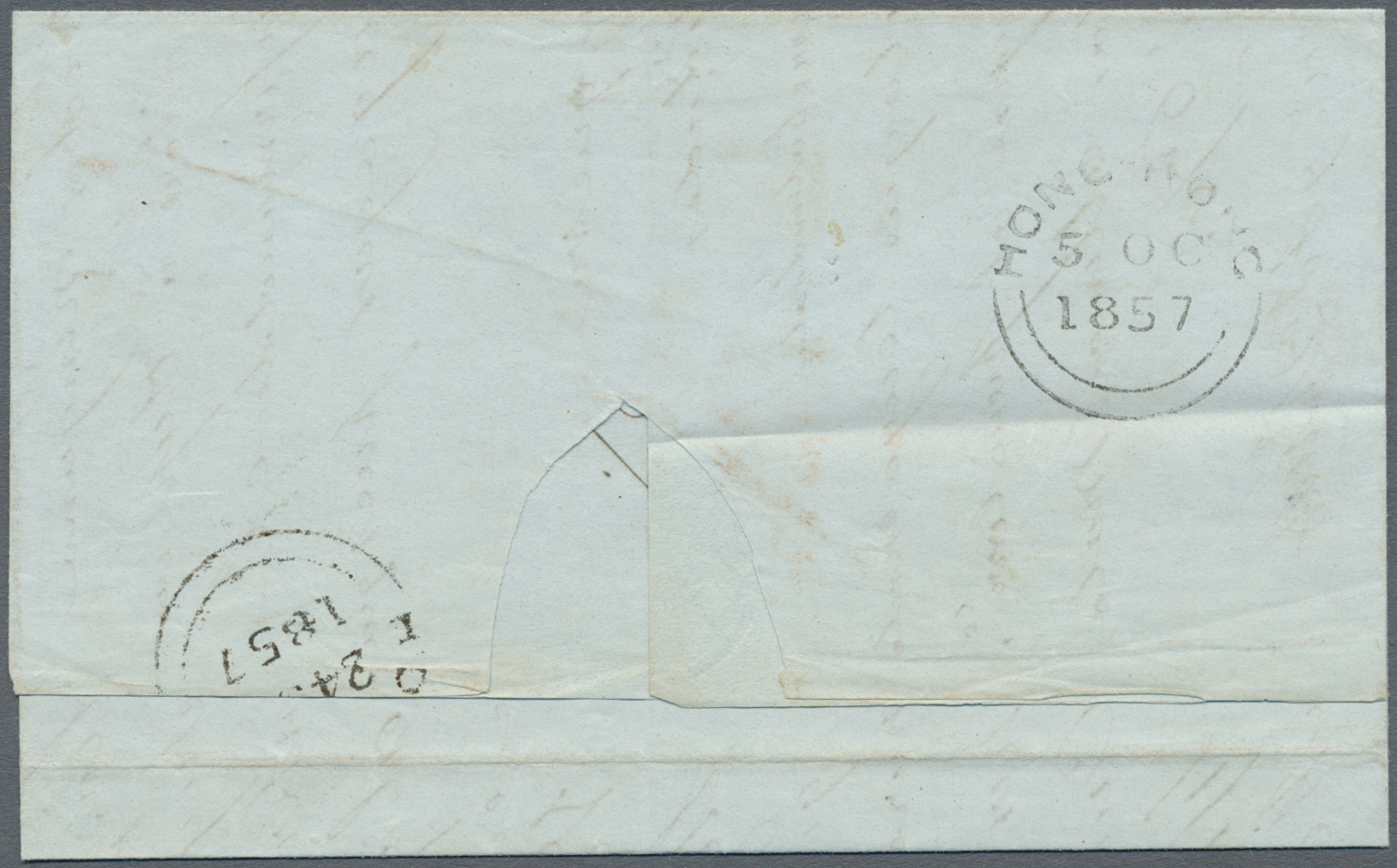 Br Macau: 1857. Stampless Envelope Written From Macau Dated '22nd Sept 1857' Addressed To 'Jose Matia, Cadiz, Spain Via - Autres & Non Classés