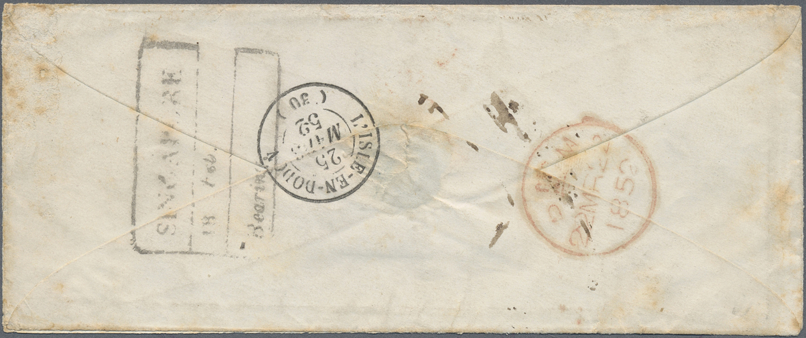 Br Malaiische Staaten - Straits Settlements: 1852. Stampless Envelope Written From Singapore Dated In M/s '20th Jan 1852 - Straits Settlements