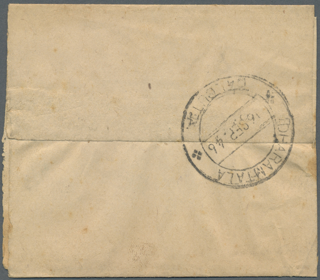 Br Malaiischer Staatenbund: 1946. News-Band Wrapper Addressed To India Cancelled By Postage Paid/Kuala Lumpur Double Rin - Federated Malay States