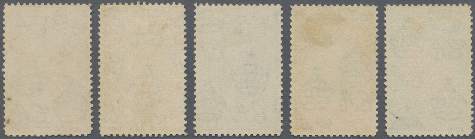 O Malaiische Staaten - Kelantan: 1937/40, 1 C.-$5 Used, 8 C. Point Thin  And $5 Two Stain Points On Reverse (SG Cat. GBP - Kelantan