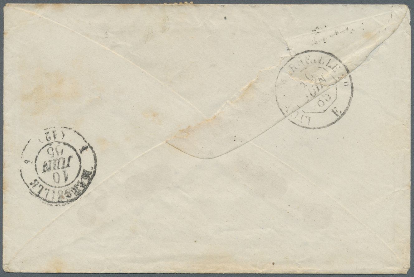 Br Malaiische Staaten - Penang: 1865. Envelope Addressed To Poulo Penang, Malacca Bearing French Napoleon Yvert 21, 10c - Penang