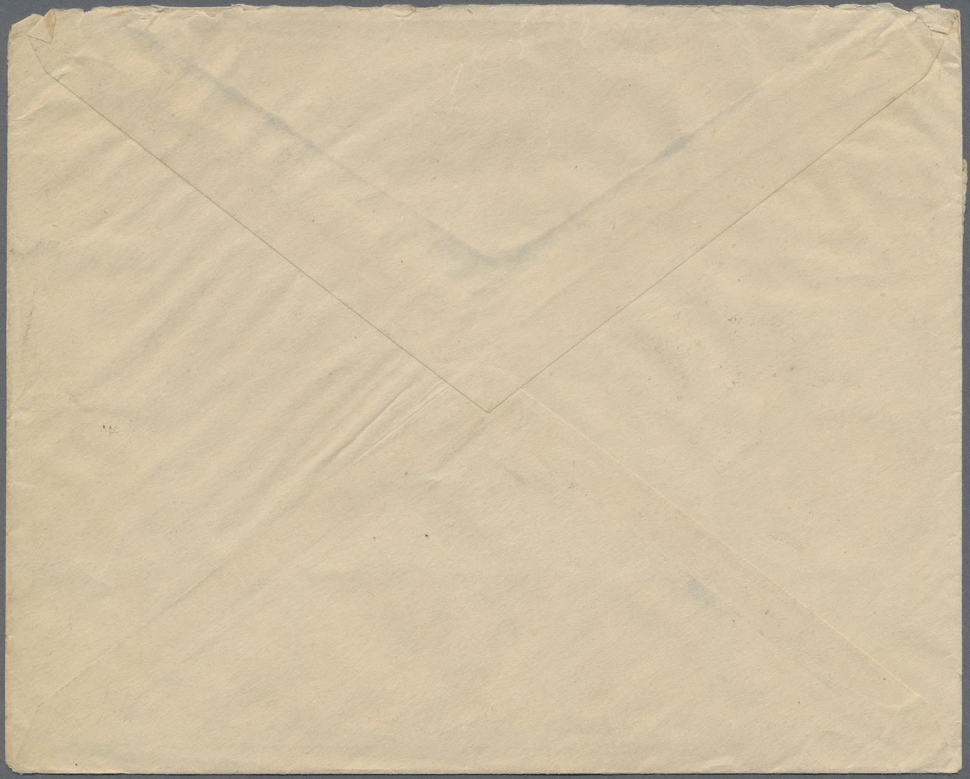 Br Mandschuko (Manchuko): 1932. Registered Envelope (faults) Addressed To France Bearing SG 1, ½f Bistre (2), SG 2, 1f R - 1932-45 Manchuria (Manchukuo)