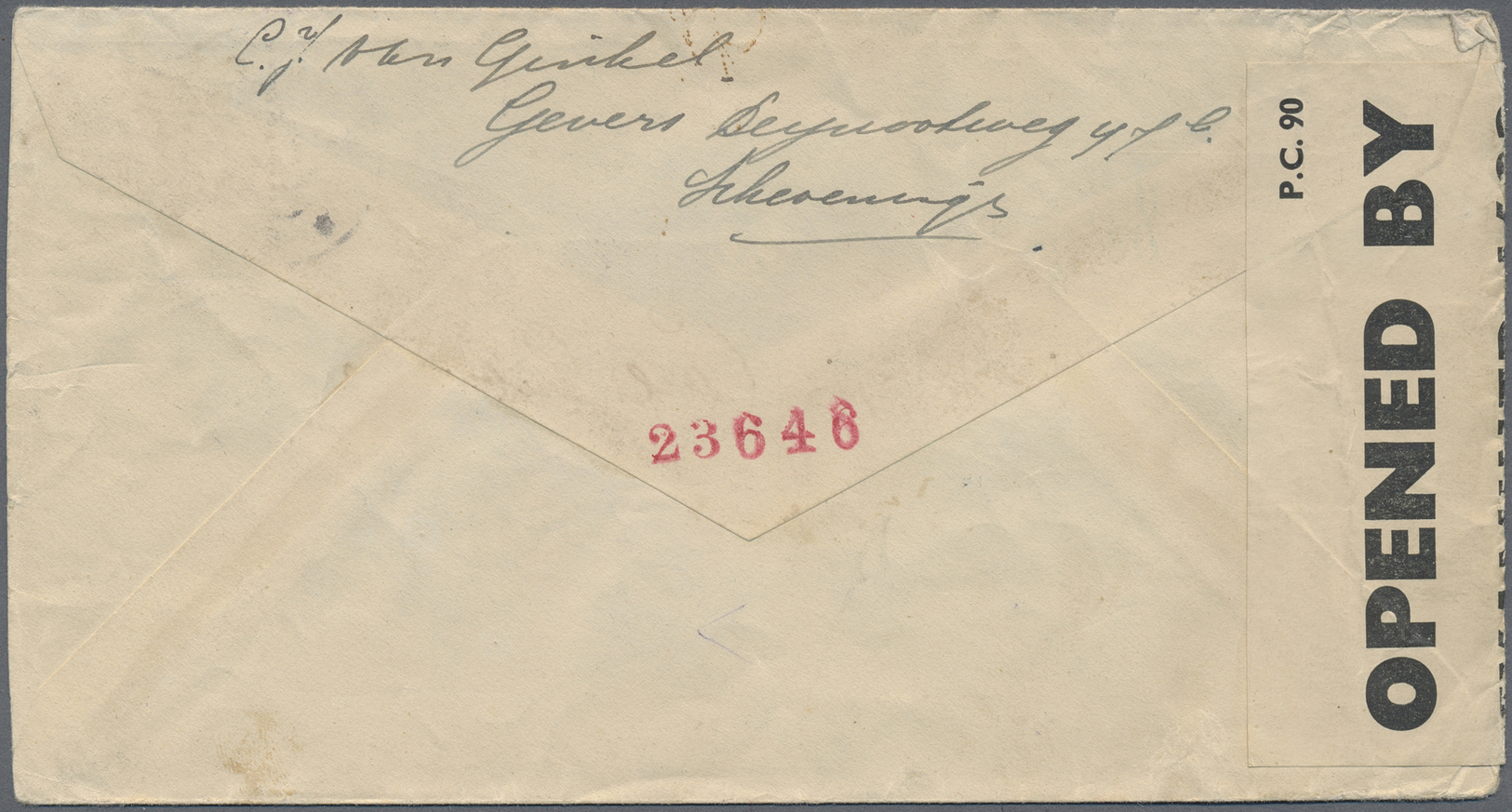 Br Mandschuko (Manchuko): Incoming Mail, 1941, Netherlands, 22 1/2 C. Tied "s'GRAVENHAAGE 25 VI 41" To Registered Cover - 1932-45 Manciuria (Manciukuo)