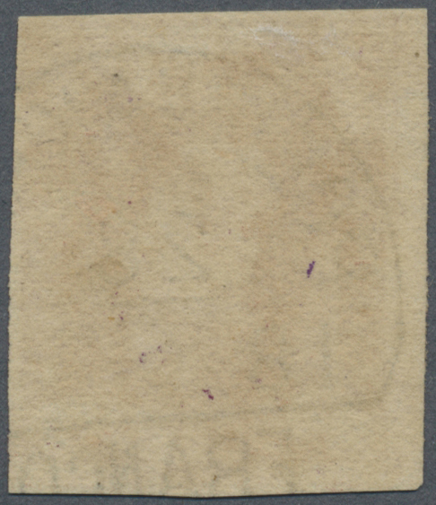 O Niederländisch-Indien: 1864, Willem III 10 C. Canc. "POERWAKA(RTA) 18/6 6.", Right Side Cut To Lupe Margin, Otherwise - Netherlands Indies