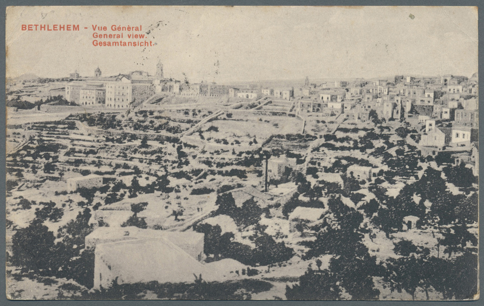 Palästina: 1918. Picture Postcard Written Front Jerusalem Dated '22/7/18 ' Addressed To France Bearing Palestine SG 8, 4 - Palestine