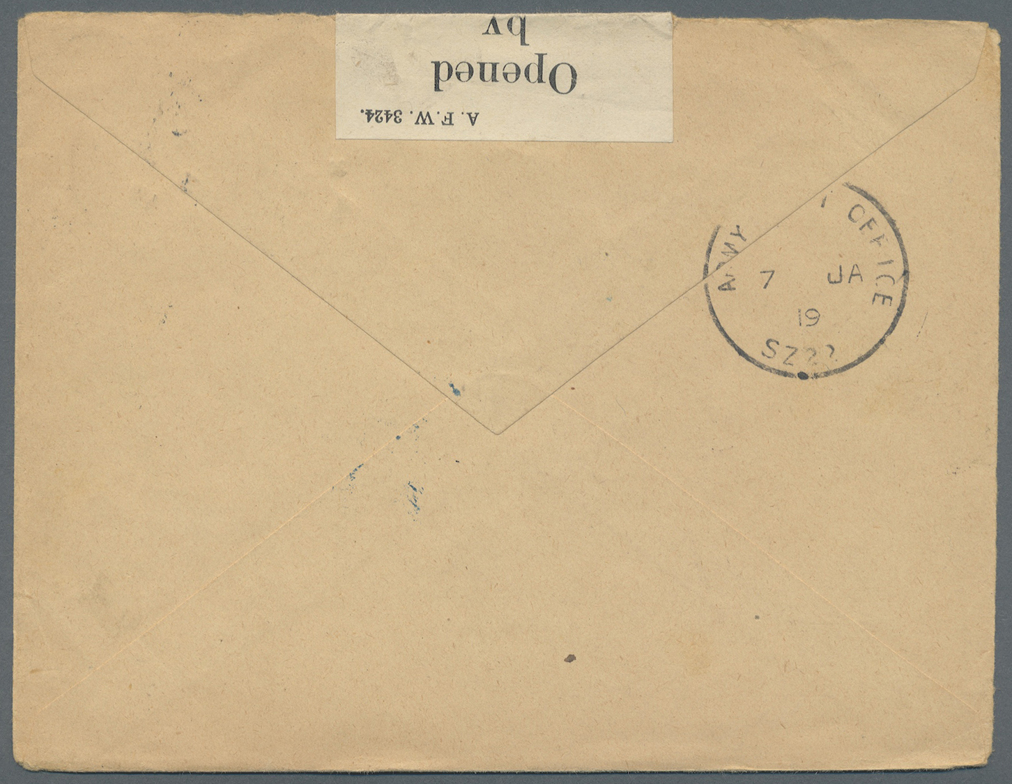 Br Palästina: 1919. Censored Envelope Addressed To Port Said Egypt Bearing Palestine SG 9, 5m Orange (2) Tied By 'O.E.T. - Palestine
