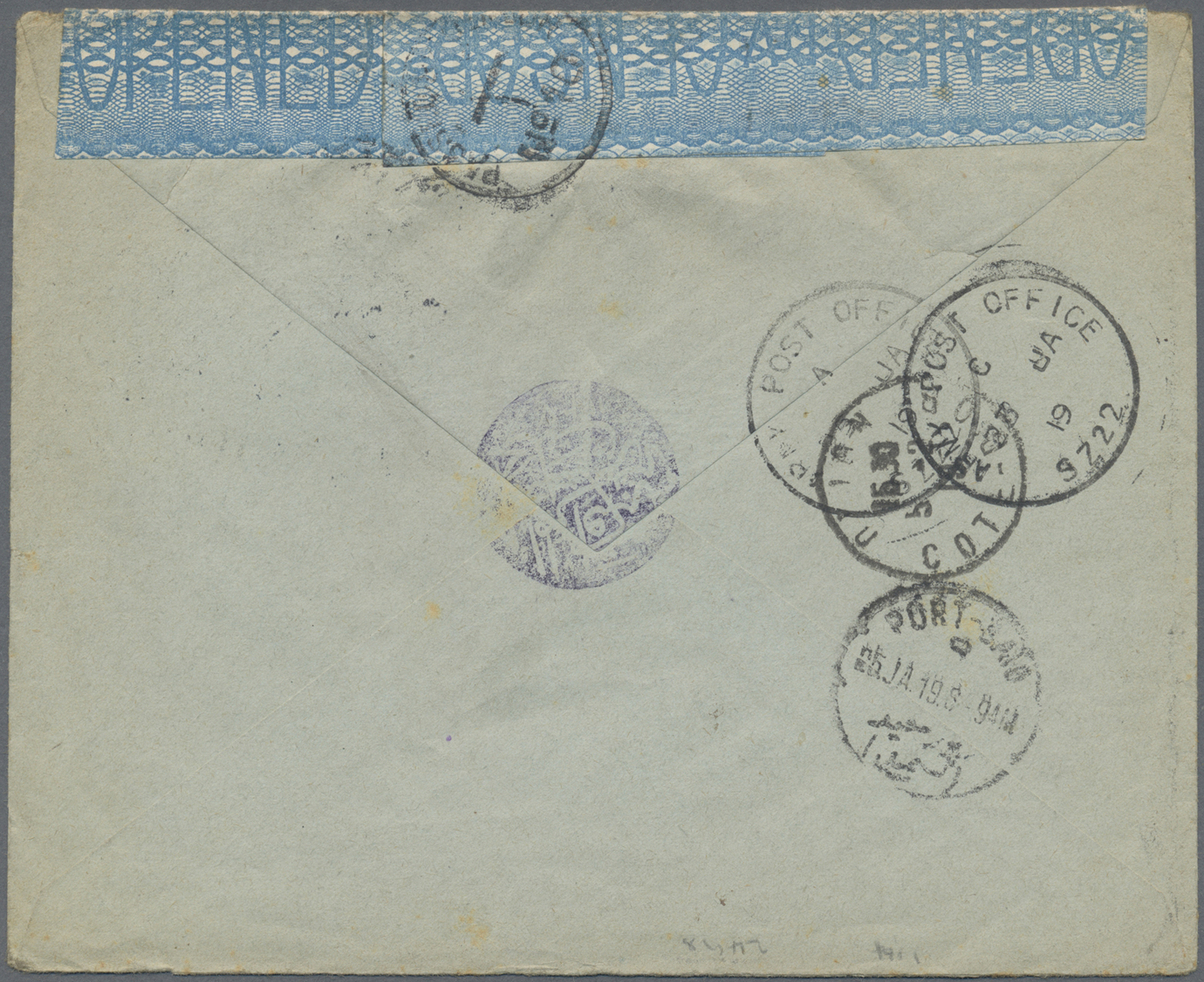 Br Palästina: 1919. Censored Envelope To France Bearing Palestine SG 11, 2p Olive Tied By Bilingual Alep/6 Date Stamp Wi - Palestine