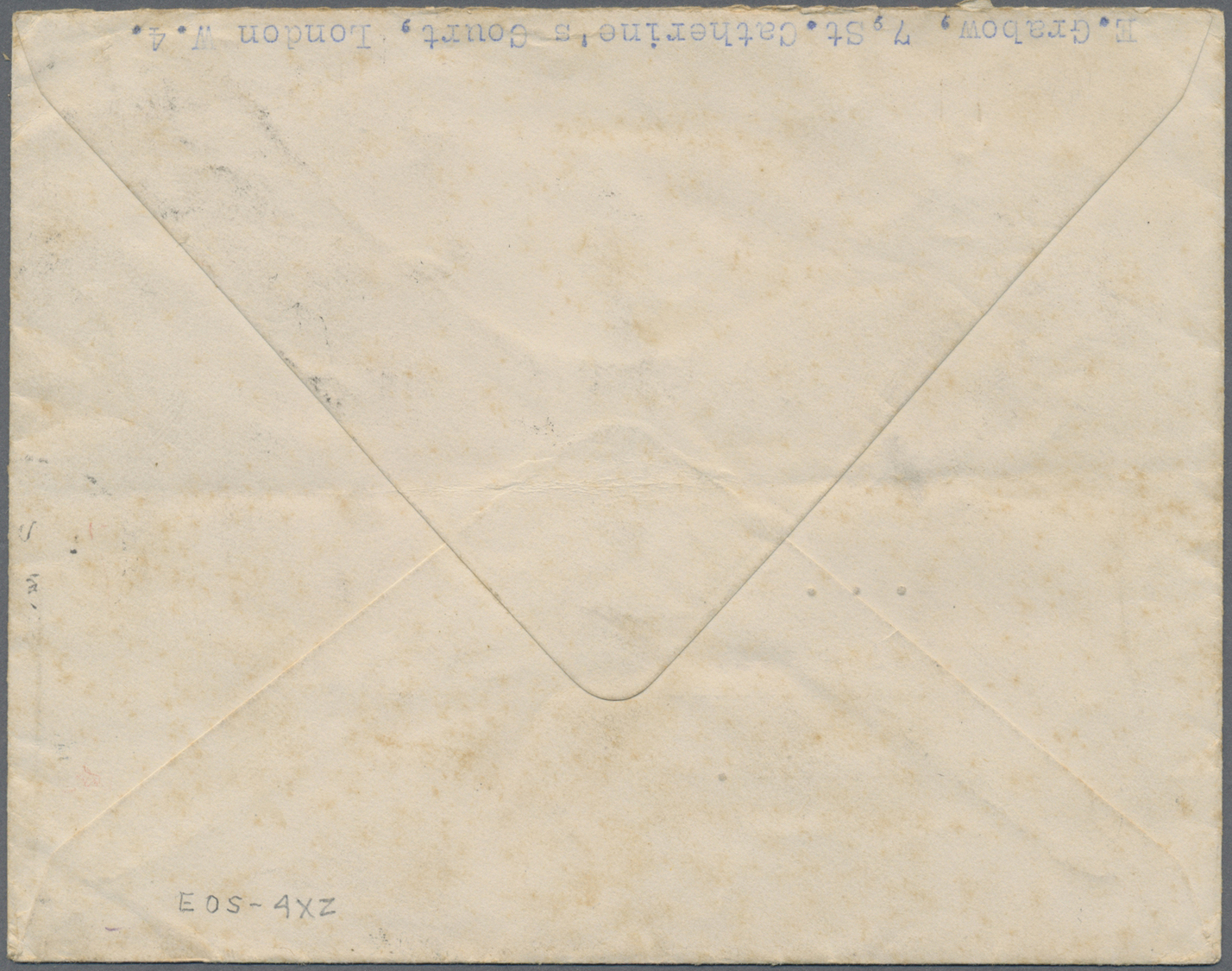 Br Palästina - Portomarken: 1940. Air Mail Envelope (small Stains) Written From London Addressed ToTel-Aviv Bearing Grea - Palestine