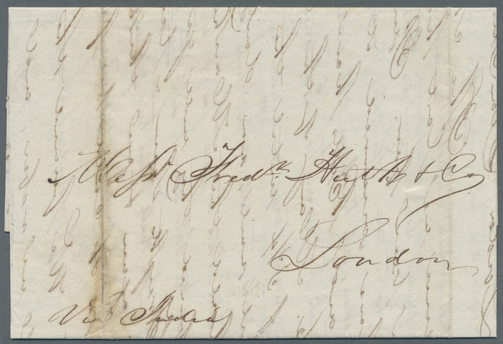 Br Philippinen: 1844. Stampless Envelope Written From Manila Dated 'June 22nd 1844 ' Addressed To London And Endorsed 'v - Philippines