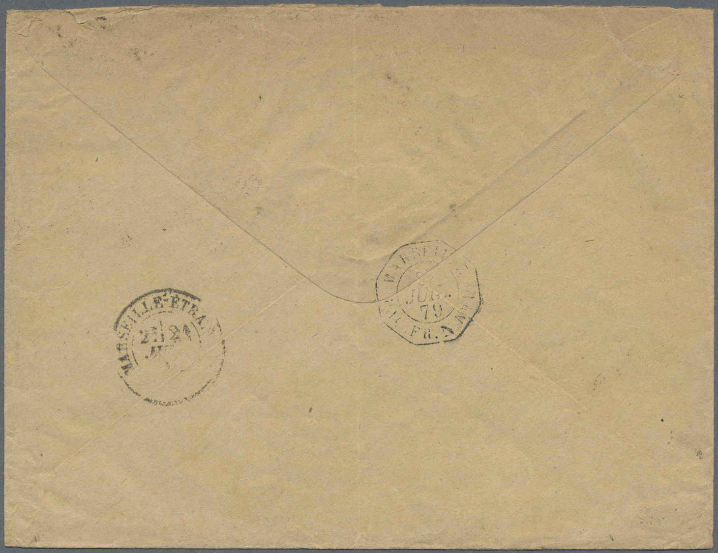 Br Philippinen: 1879. Envelope Addressed To The French Scientific Mission In Singapore Bearing French Type Sage Yvert 45 - Philippines