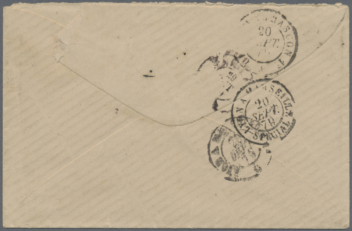 Br Philippinen: 1879. Envelope Addressed To The French Scientific Mission In Manila, Philippines Bearing French Type Sag - Philippines