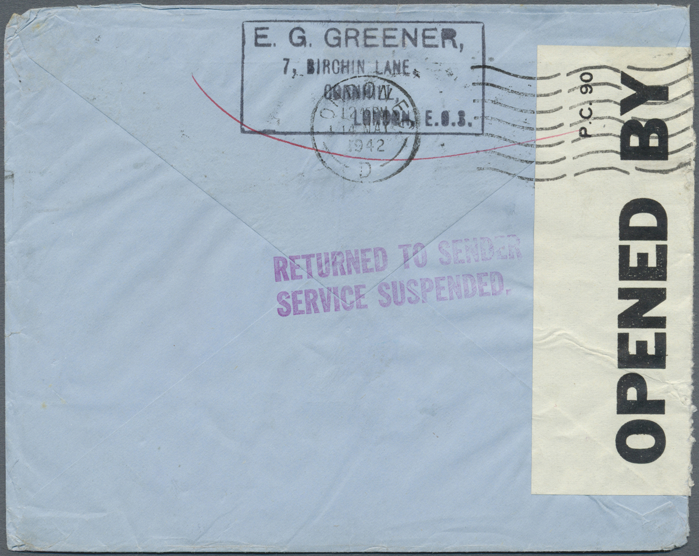 Br Philippinen: 1941. Air Mail Envelope Addressed To Manila, Philippines Bearing Great Britain SG 475, 1s Bistre (4) And - Philippines