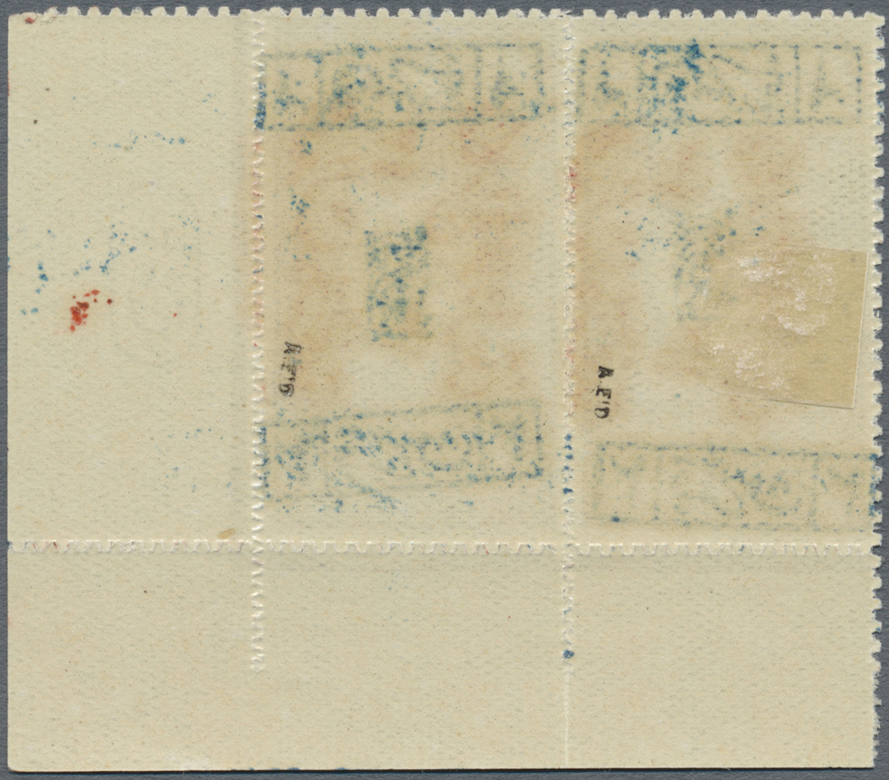 **/* Saudi-Arabien - Nedschd: 1925, Nedjd 2 Pia. On 1 Pia. Brown-lilac Margin Imprint Block Of Four And Corner Margin Pa - Saudi Arabia