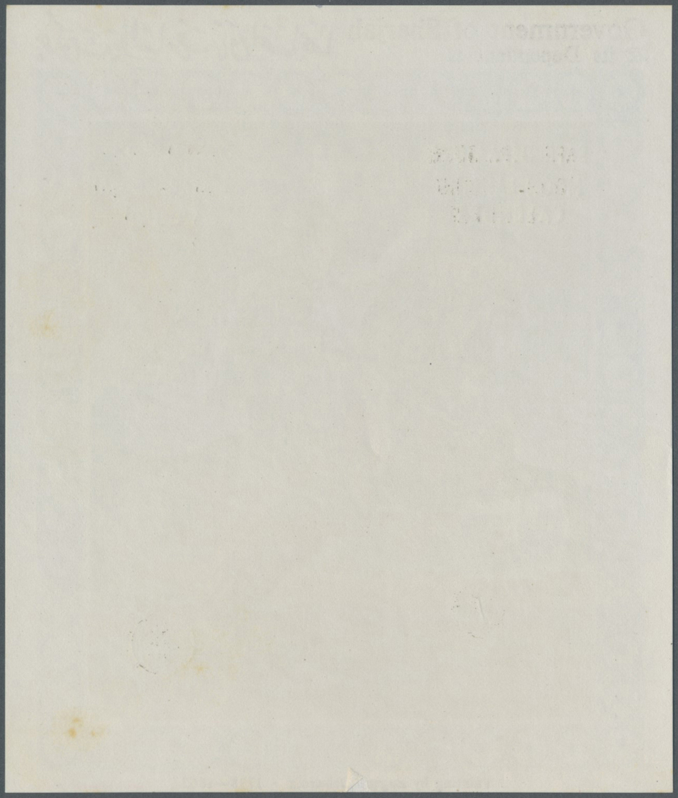 ** Schardscha / Sharjah: 1972, Horsemen, 5r. souvenir sheet (Delacroix painting), four copies with golden "Apollo 16" ov