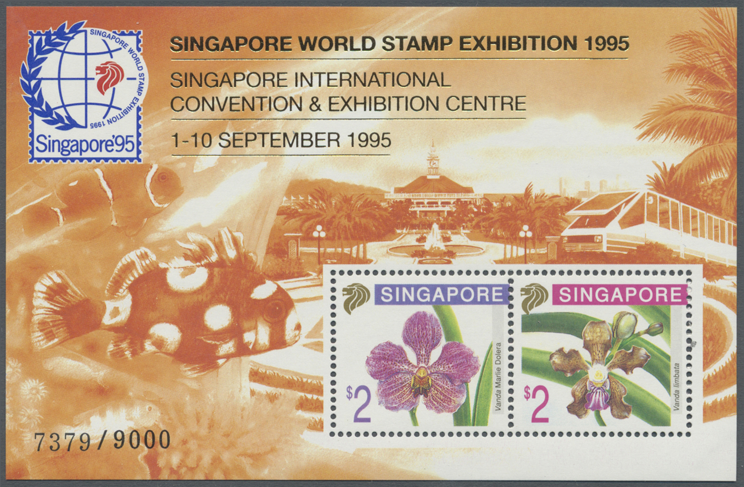 ** Singapur: 1995, Singapore Stamp Exhibition Two Better Miniature Sheets Incl. Imperf. Orchids Orang-Utan (Mi. 33 B) An - Singapore (...-1959)