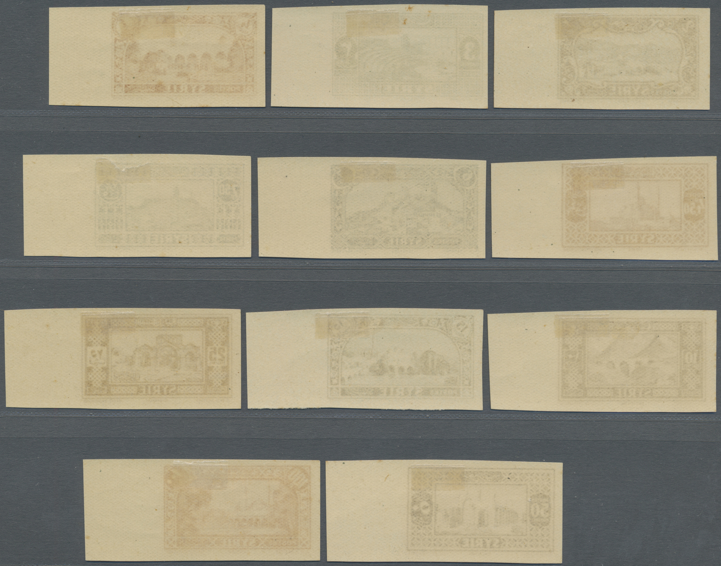 * Syrien: 1930/1936, Definitives "Views Of Syria", Complete Set Of 23 IMPERFORATE Marginal Stamps, Mint O.g. With Hinge - Syria