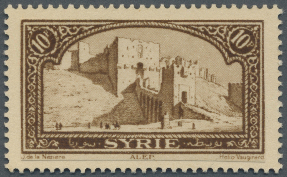 (*) Syrien: 1930/1936, Definitives "Views Of Syria", Design "Fortress Of Aleppo" (used For 1pi. Value), Proof In Brown A - Syrie