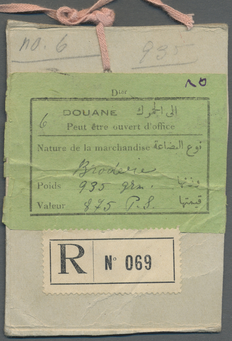 Br Syrien: 1930, Buildings And Landscapes 50 Pia And 1925 25 Pia And 10 Pia On Regitered Package-label "935 Gramm Broder - Syria