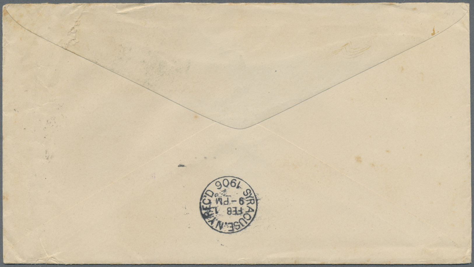 Br/ Thailand: Thailand, 1887, 12 A. Tied "BANGKOK2 23.12.1906" To Cover To US  Addressed To Smith Premier Typewriter Co. - Thailand